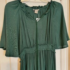 Emerald Green Boho Dress NWT